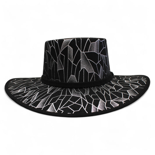 Texana Fina Eron Negro Estampado Plata