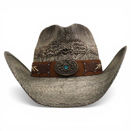 Sombrero Yute Trompo Gris Oscuro