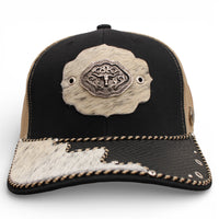 Gorra Vaquera Negro/Beige Herraje de Toro