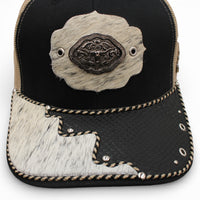 Gorra Vaquera Negro/Beige Herraje de Toro