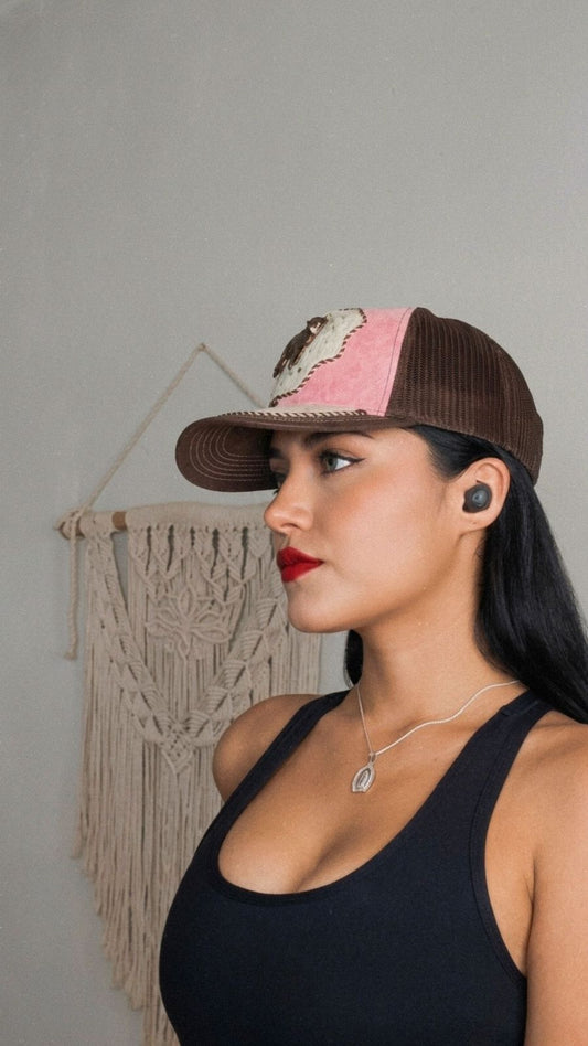 Gorra Vaquera Rosa con Herraje Toro