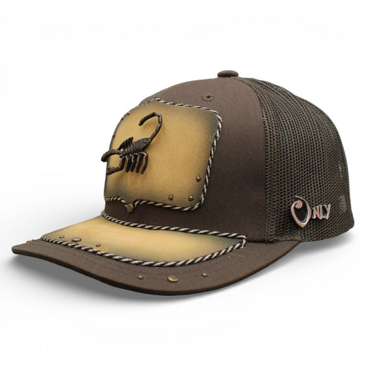 Gorra Vaquera Verde Militar herraje de alacrán