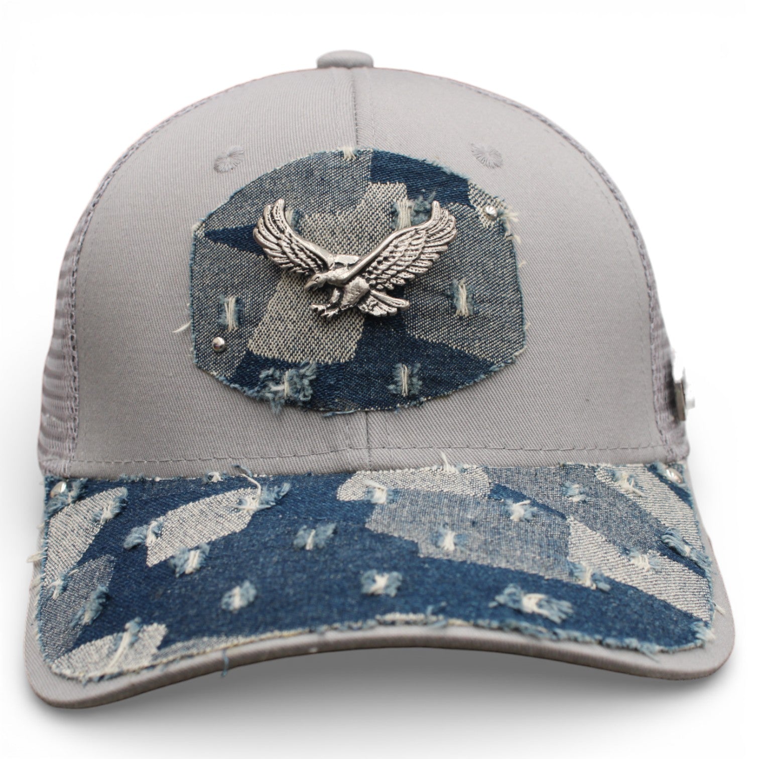 Gorra Vaquera Gris con herraje de Águila