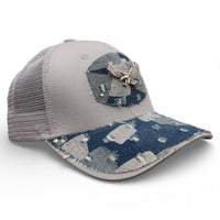 Gorra Vaquera Gris con herraje de Águila