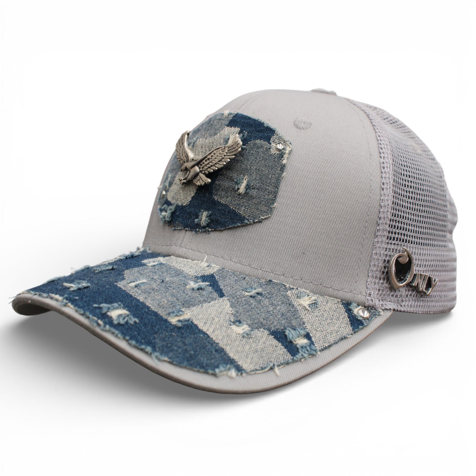 Gorra Vaquera Gris con herraje de Águila