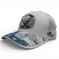 Gorra Vaquera Gris con herraje de Águila