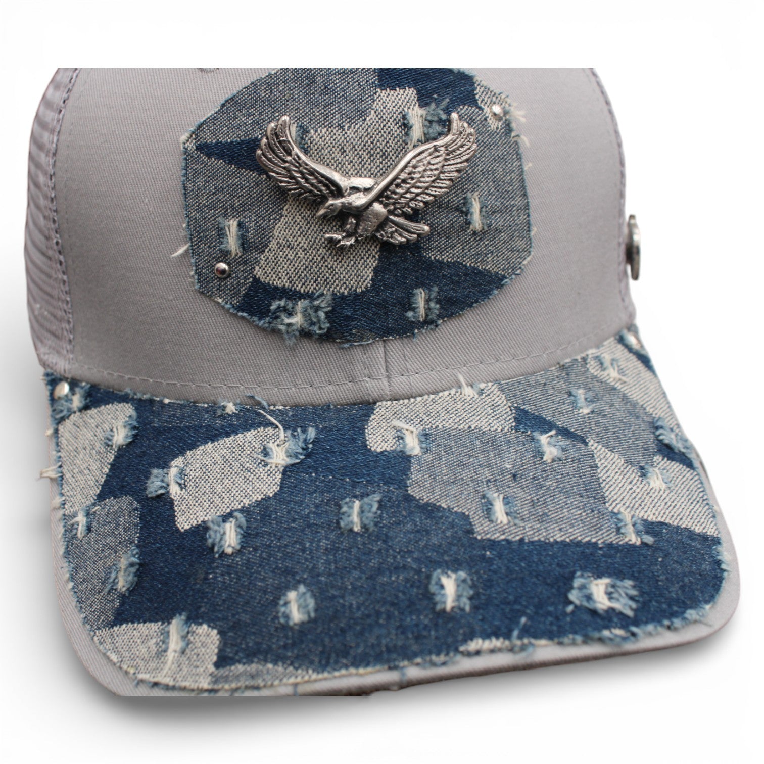 Gorra Vaquera Gris con herraje de Águila