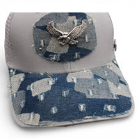 Gorra Vaquera Gris con herraje de Águila