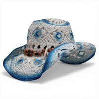 Playero Country Blanco/Azul