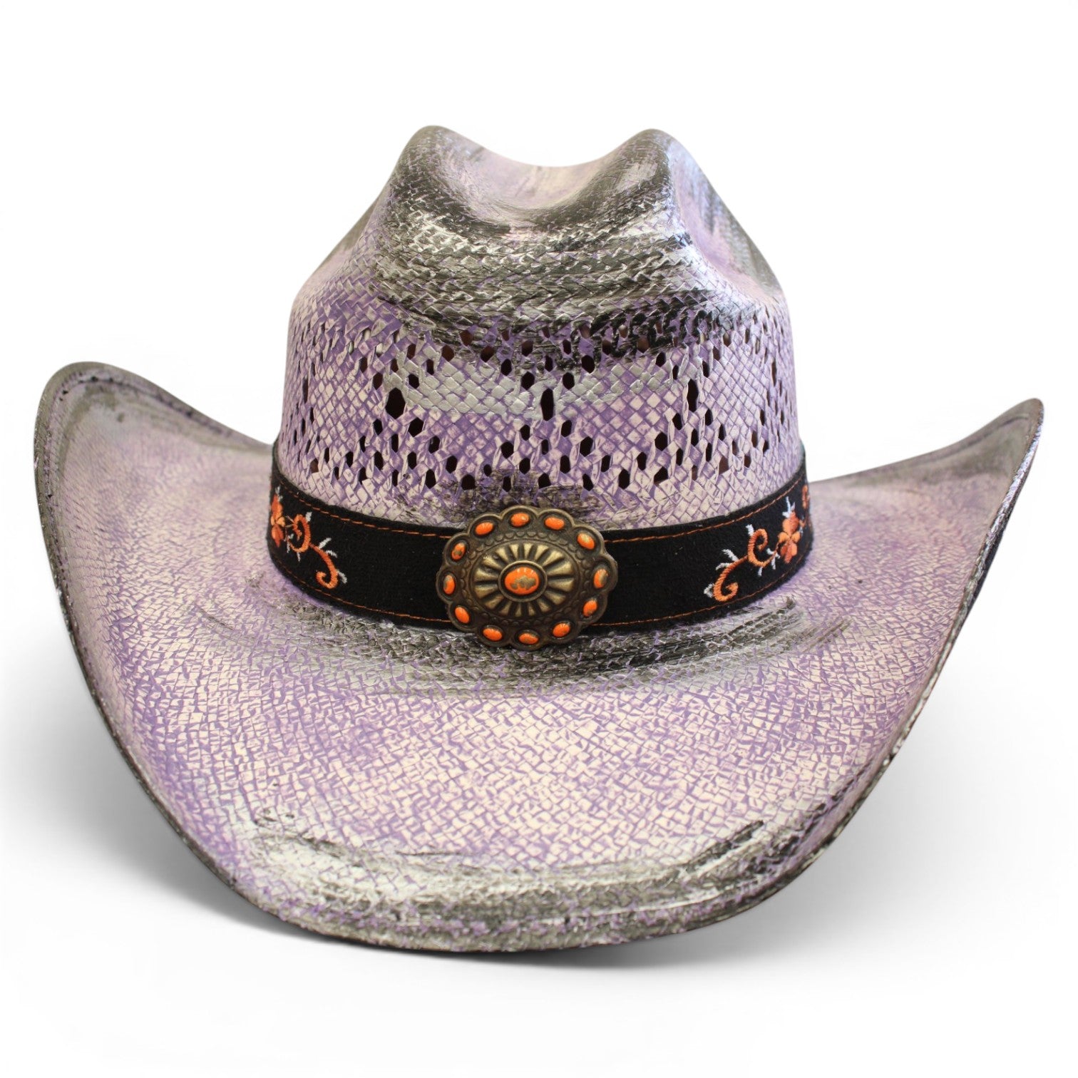 Sombrero Toyo Rombo Bolona Lila Rustico