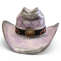 Sombrero Toyo Rombo Bolona Lila Rustico