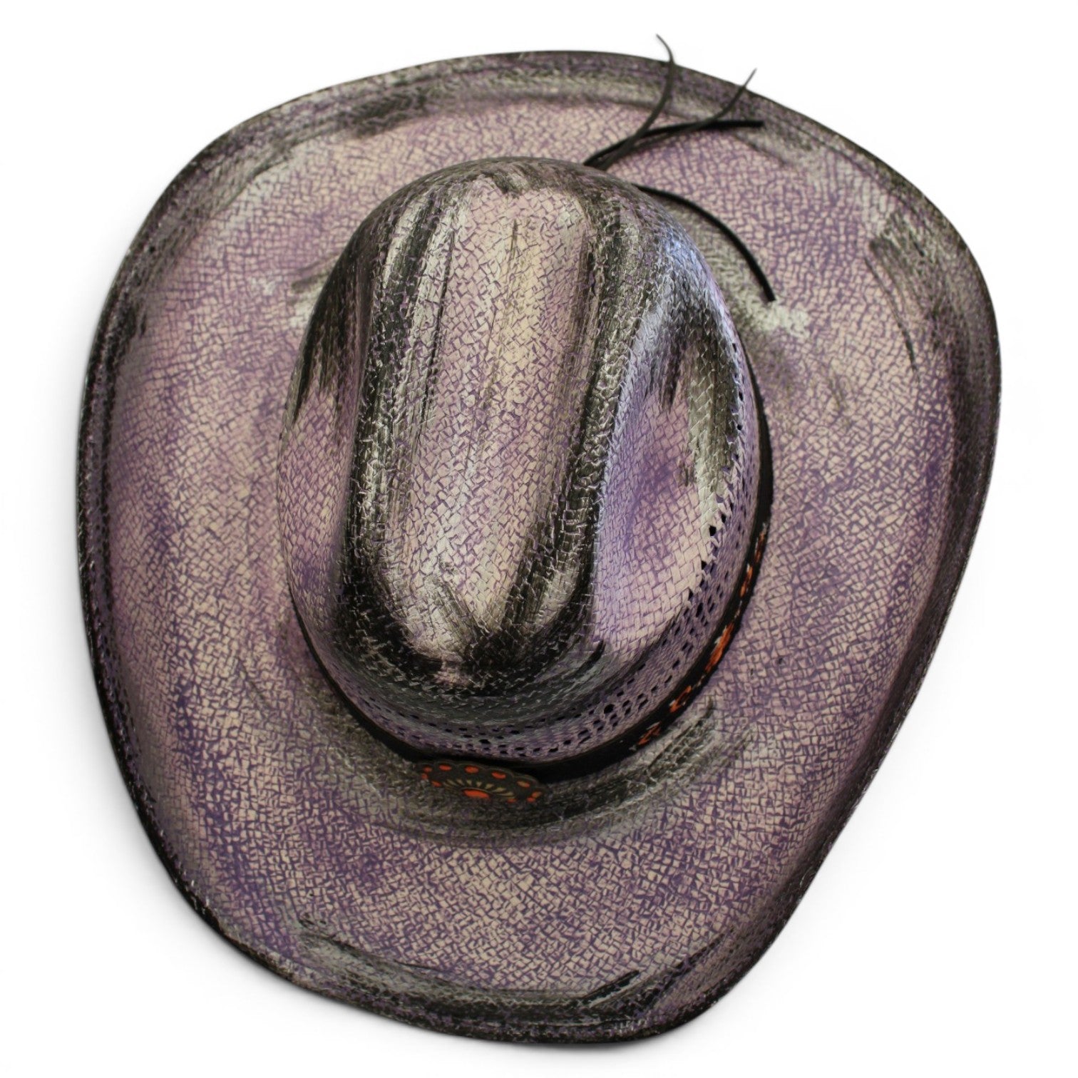 Sombrero Toyo Rombo Bolona Lila Rustico