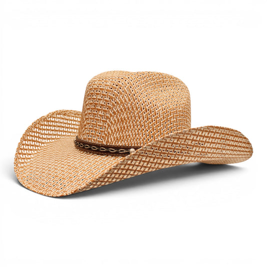 Sombrero Lona Tarahumara Bolona Blanco/Miel