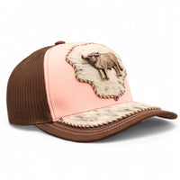 Gorra Vaquera Rosa con Herraje Toro Completo