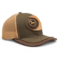 Gorra Vaquera Verde Olivo Herraje Circulo con Caballo