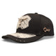 Gorra Vaquera Negra con Herraje de Cabeza de Toro