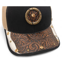 Gorra Vaquera Negra con Herraje Circulo Premier