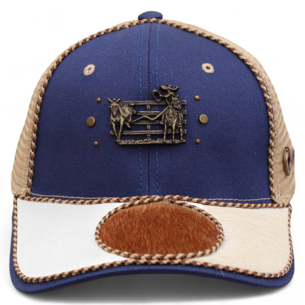 Gorra Vaquera Azul Rey con Herraje Piales