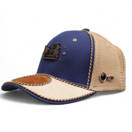 Gorra Vaquera Azul Rey con Herraje Piales