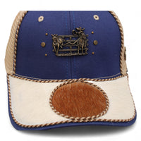 Gorra Vaquera Azul Rey con Herraje Piales