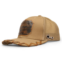 Gorra Vaquera Beige con Aplicación Troquelada
