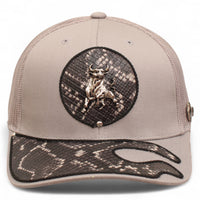 Gorra Vaquera Gris con Herraje Toro Lidia