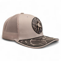 Gorra Vaquera Gris con Herraje Toro Lidia