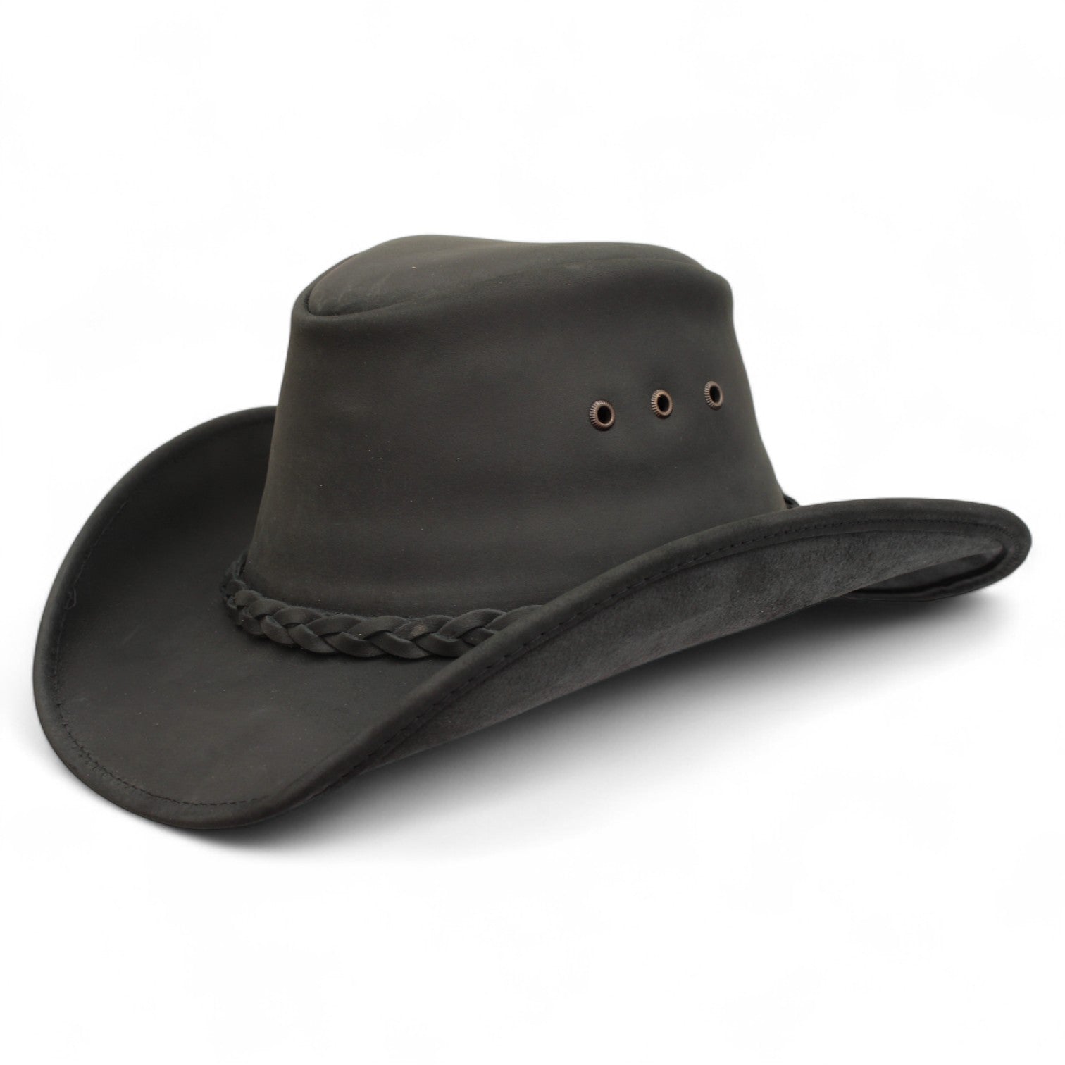 Texano Trompo Negro Piel Miramar