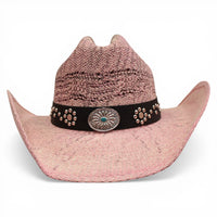 Sombrero Yute Americana Rosa