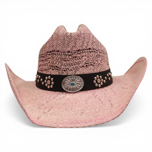 Sombrero Yute Americana Rosa