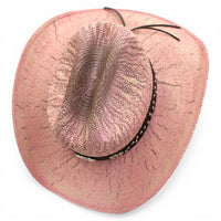 Sombrero Yute Americana Rosa