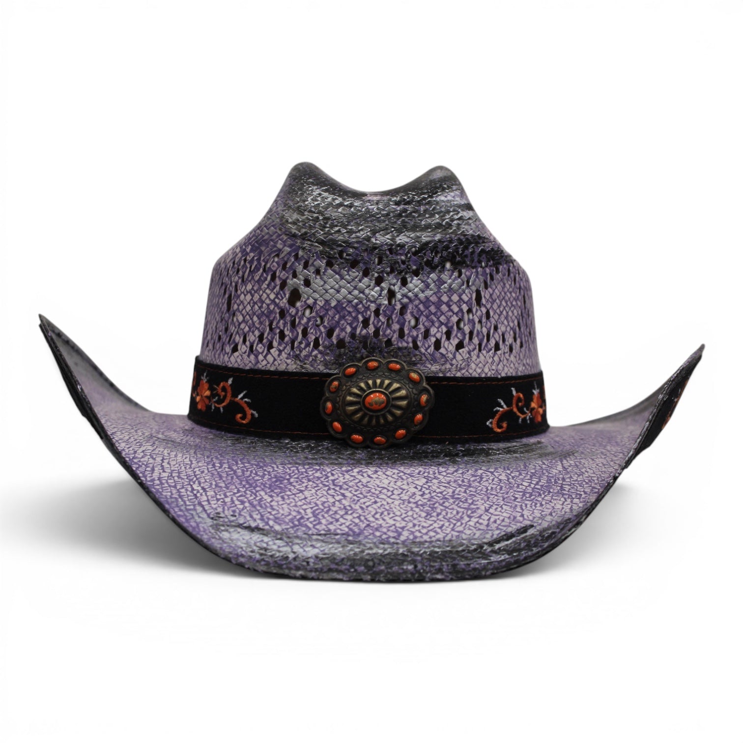 Sombrero Toyo Rombo Bolona Lila Rustico