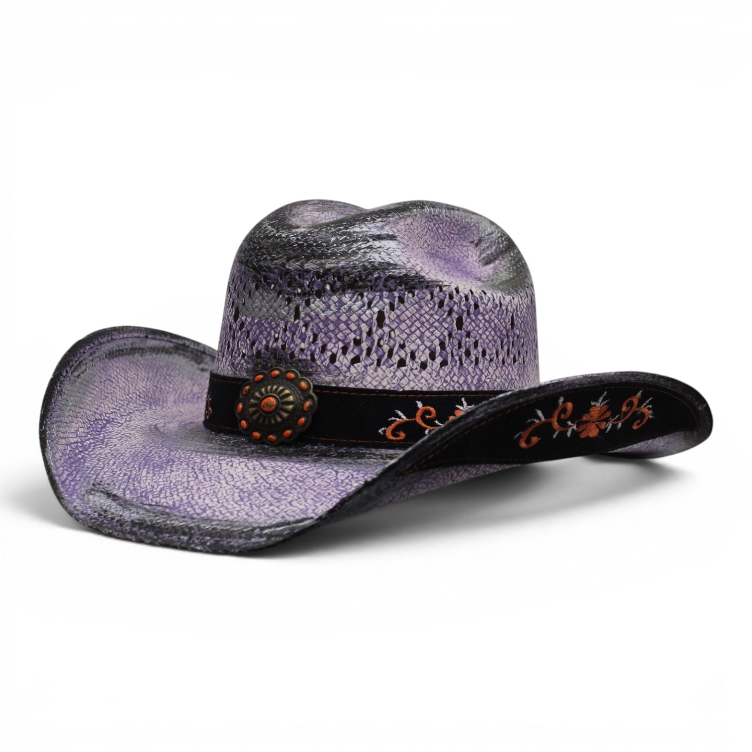 Sombrero Toyo Rombo Bolona Lila Rustico