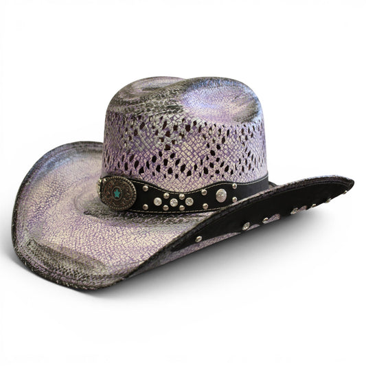 Sombrero Toyo Rombo Bolona Lila