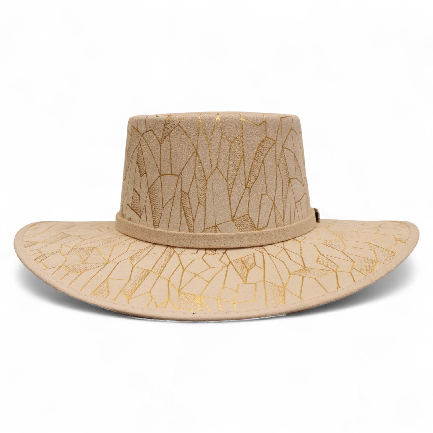 Texana Fina Cordobes Hueso Estampado Dorado