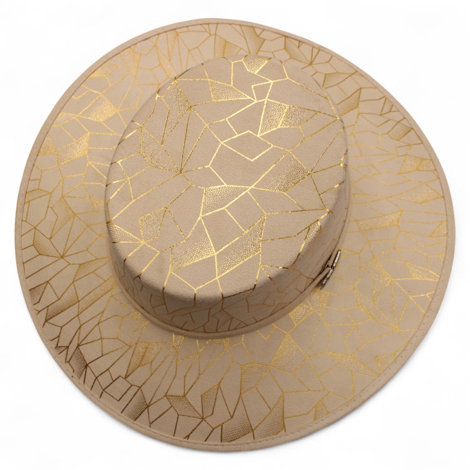 Texana Fina Cordobes Hueso Estampado Dorado