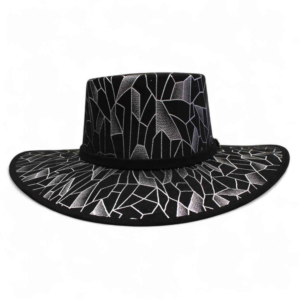 Texana Fina Cordobes Negro Estampado Plata