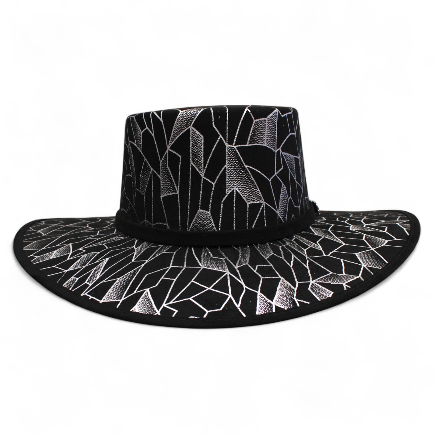 Texana Fina Cordobes Negro Estampado Plata
