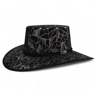 Texana Fina Eron Negro Estampado Plata