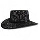 Texana Fina Eron Negro Estampado Plata