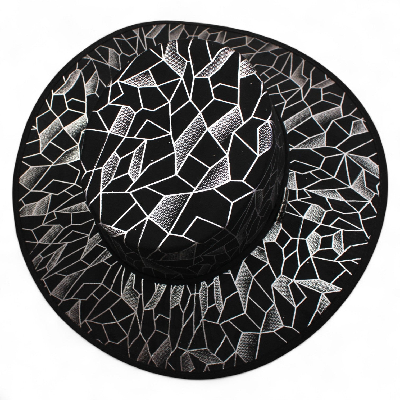 Texana Fina Cordobes Negro Estampado Plata
