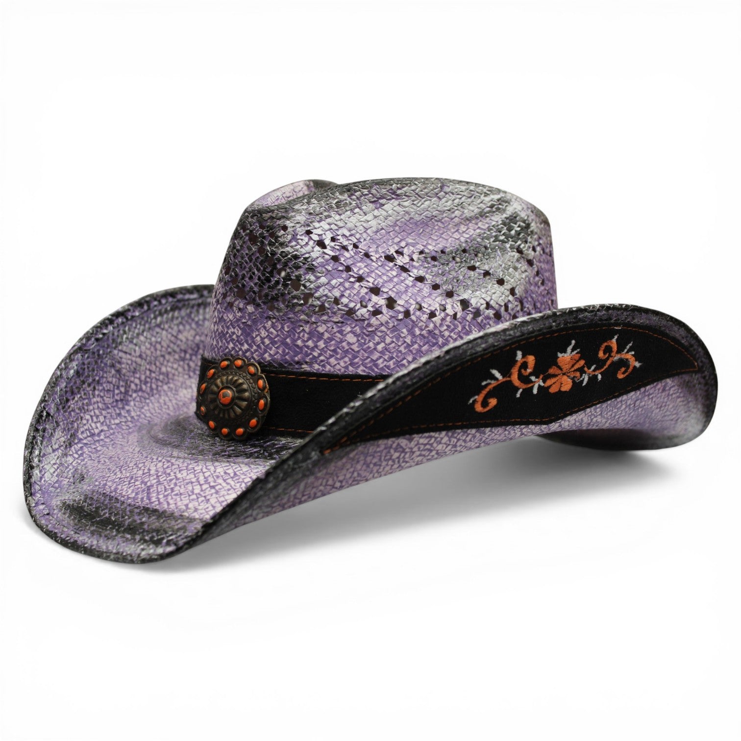 Sombrero Toyo Escalera Trompo Lila Rustico