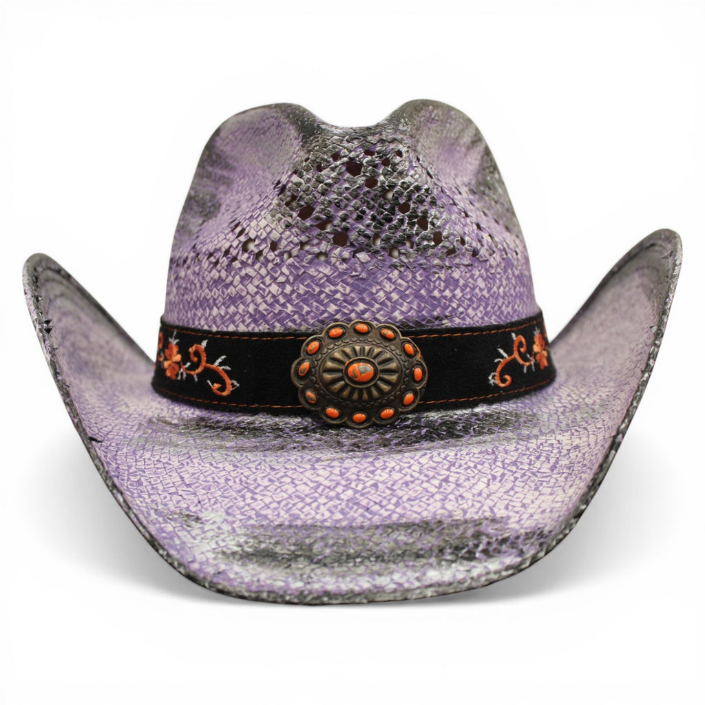 Sombrero Toyo Escalera Trompo Lila Rustico