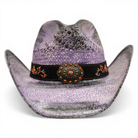 Sombrero Toyo Escalera Trompo Lila Rustico