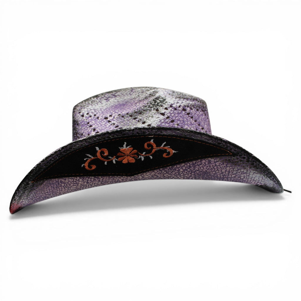 Sombrero Toyo Escalera Trompo Lila Rustico