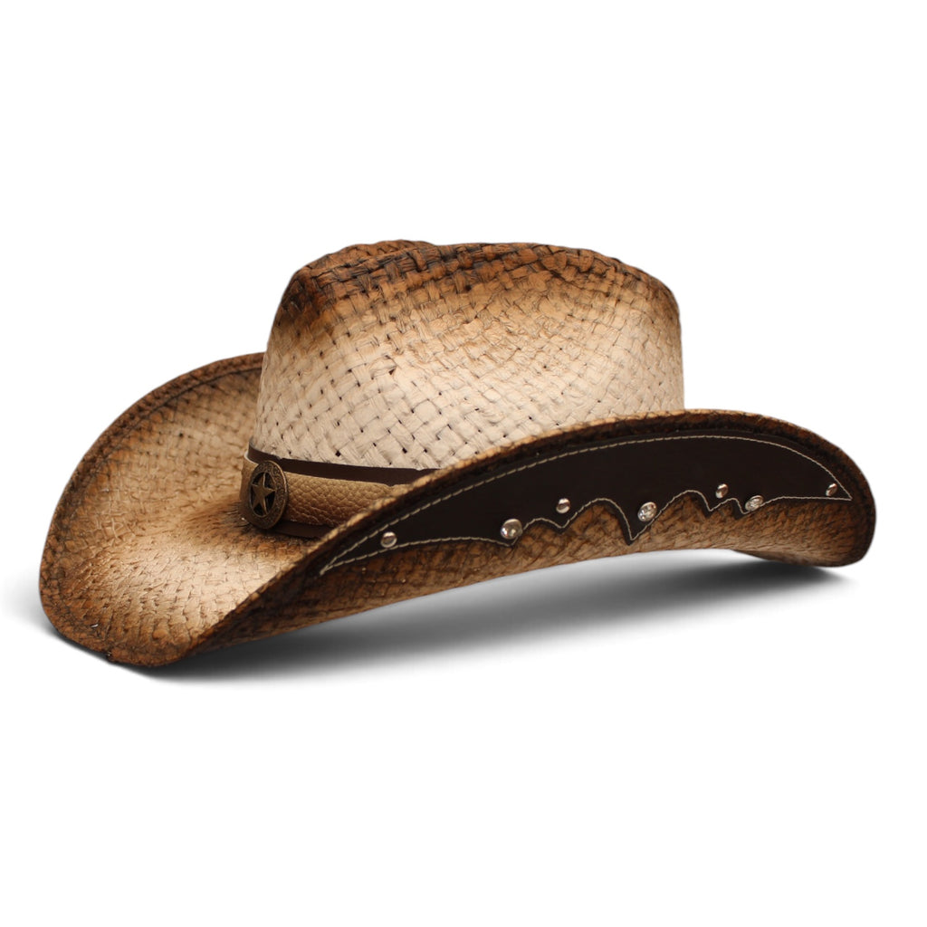 Sombrero Trompo Nante Ocre Café/Ivory