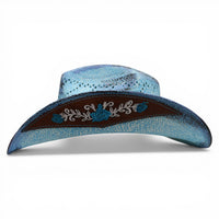 Sombrero Toyo Escalera Trompo Azul Rustico