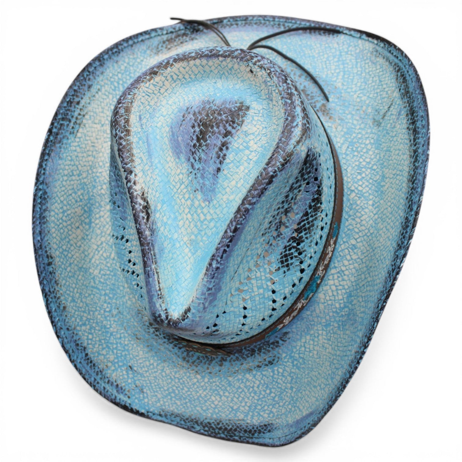 Sombrero Toyo Escalera Trompo Azul Rustico