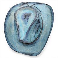 Sombrero Toyo Escalera Trompo Azul Rustico