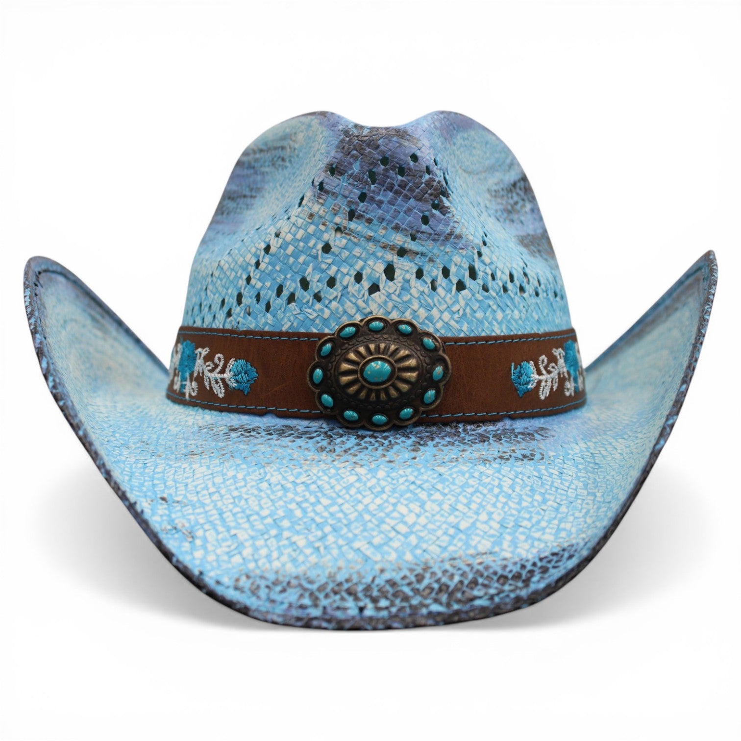 Sombrero Toyo Escalera Trompo Azul Rustico